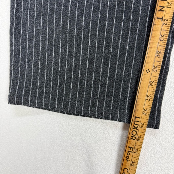 Cider Wide Leg Gray Pinstripe Pleated Trousers - Picture 8 of 11